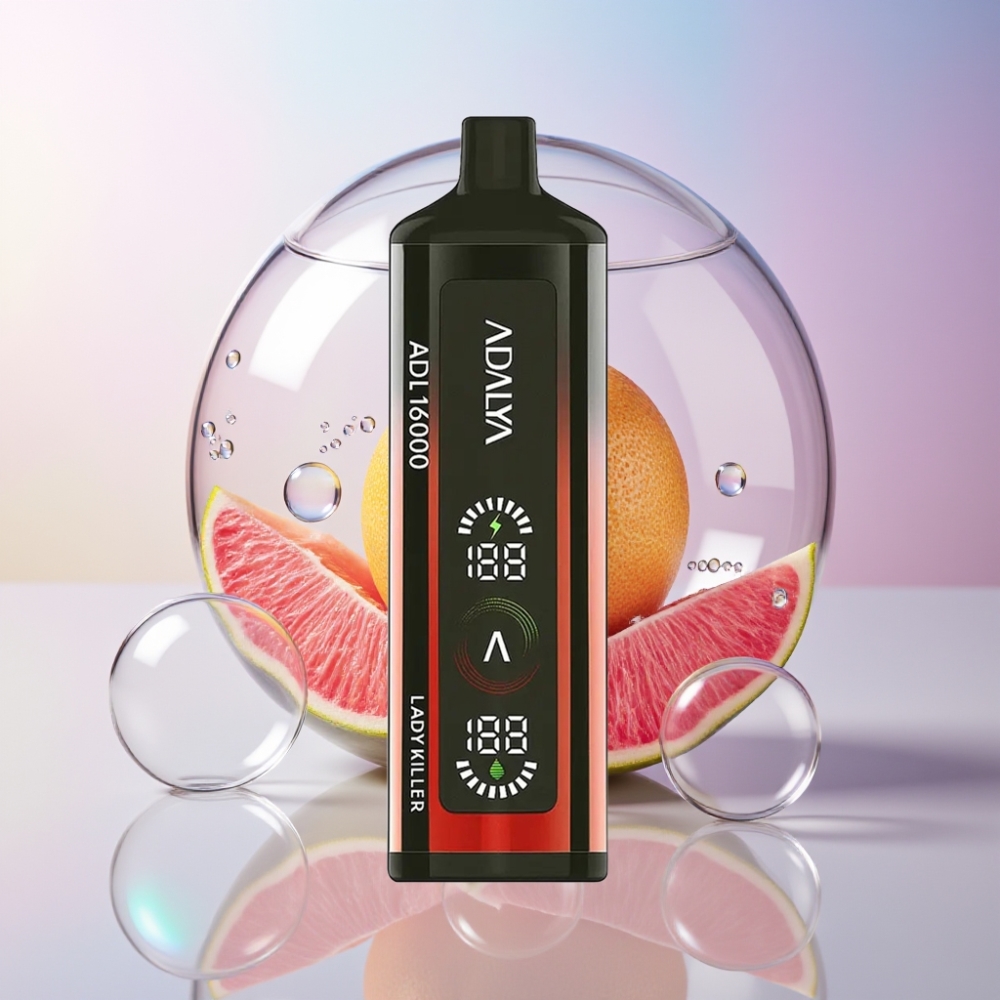 Adalya ADL 16000 PRO Puffs Disposable Vape Australia Wholesale - 25ml E-liquid, Smart Mesh Coil, USB-C Rechargeable, Digital Screen