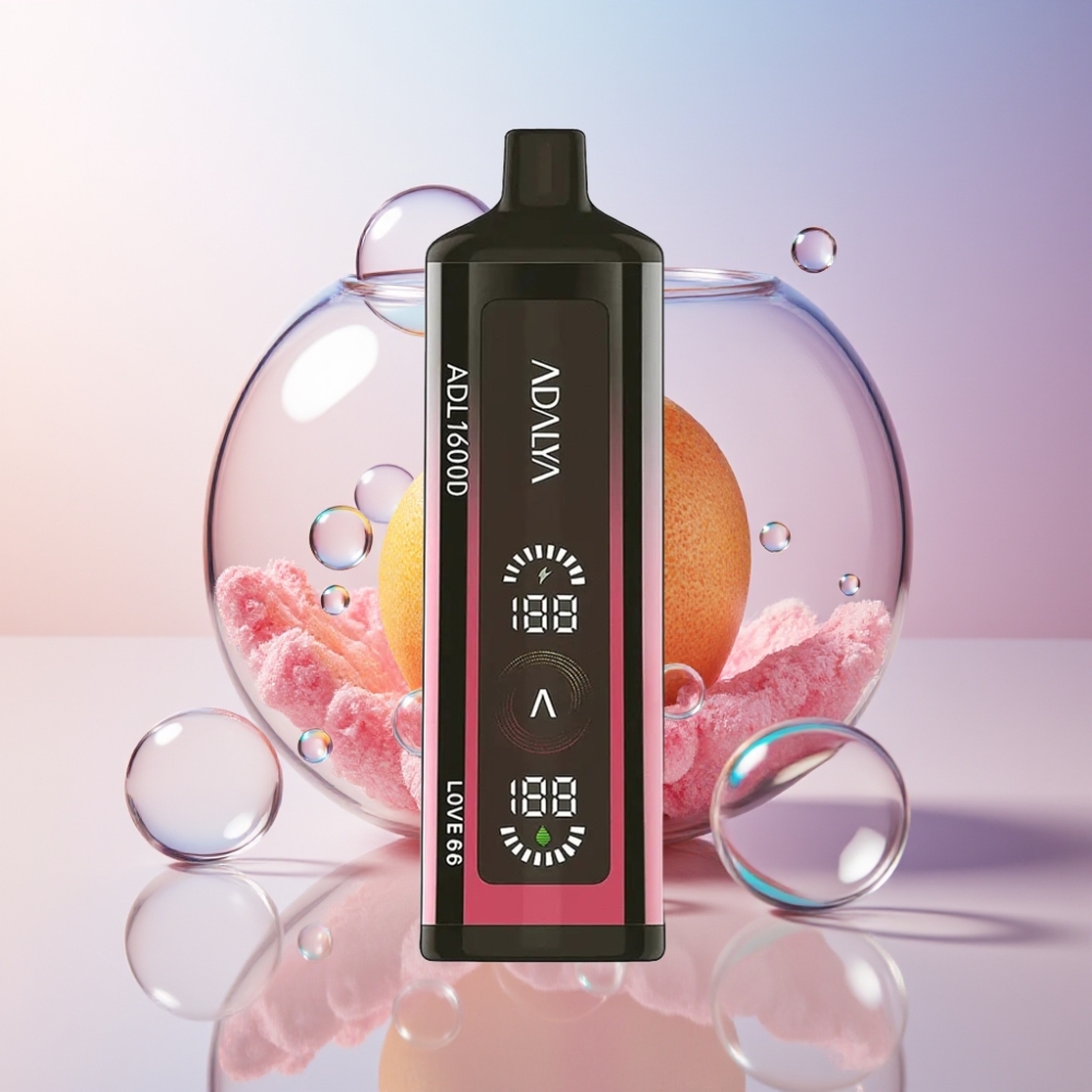 Adalya ADL 16000 PRO Puffs Disposable Vape Australia Wholesale - Smart Mesh Coil, USB-C, 25ml E-liquid, 2% Nicotine, Love 66