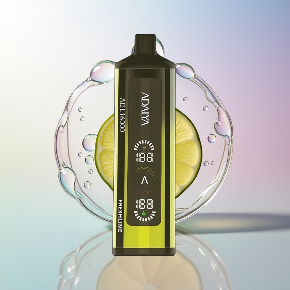 Adalya ADL 16000 PRO Puffs Disposable Vape with Smart Mesh Coil & Digital Screen - Australia Wholesale Fresh Lime