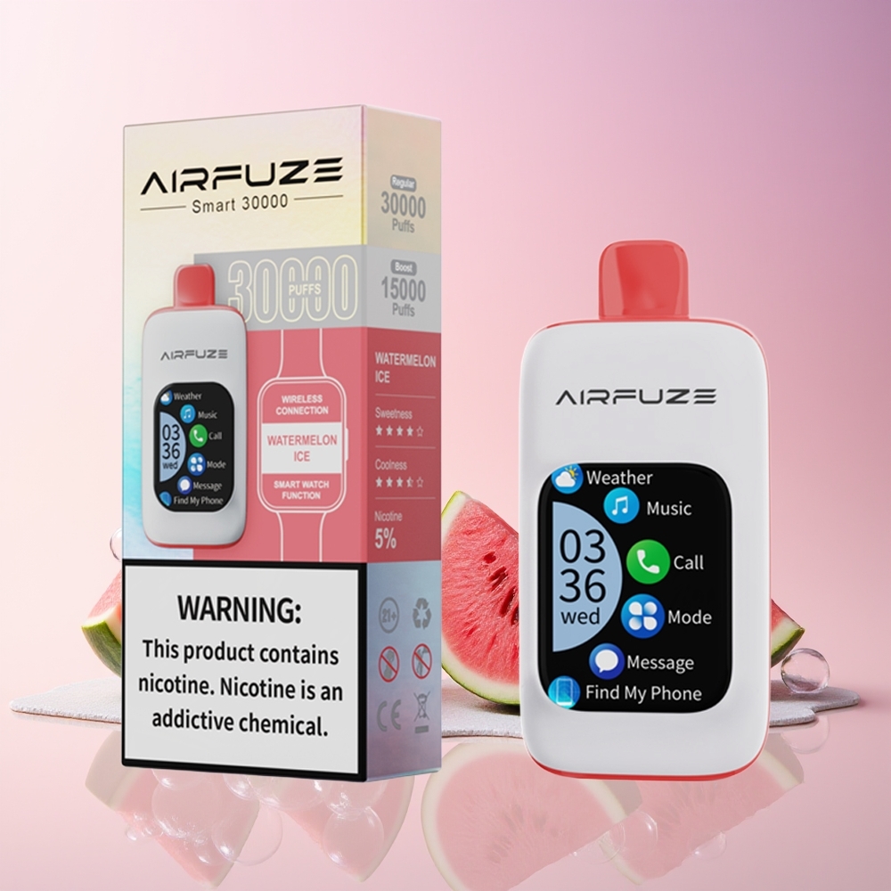AirFuze Smart 30000 Puffs Disposable Vape – 5% Nicotine, 900mAh Battery, Type-C Charging (Australia Wholesale) Watermelon Ice