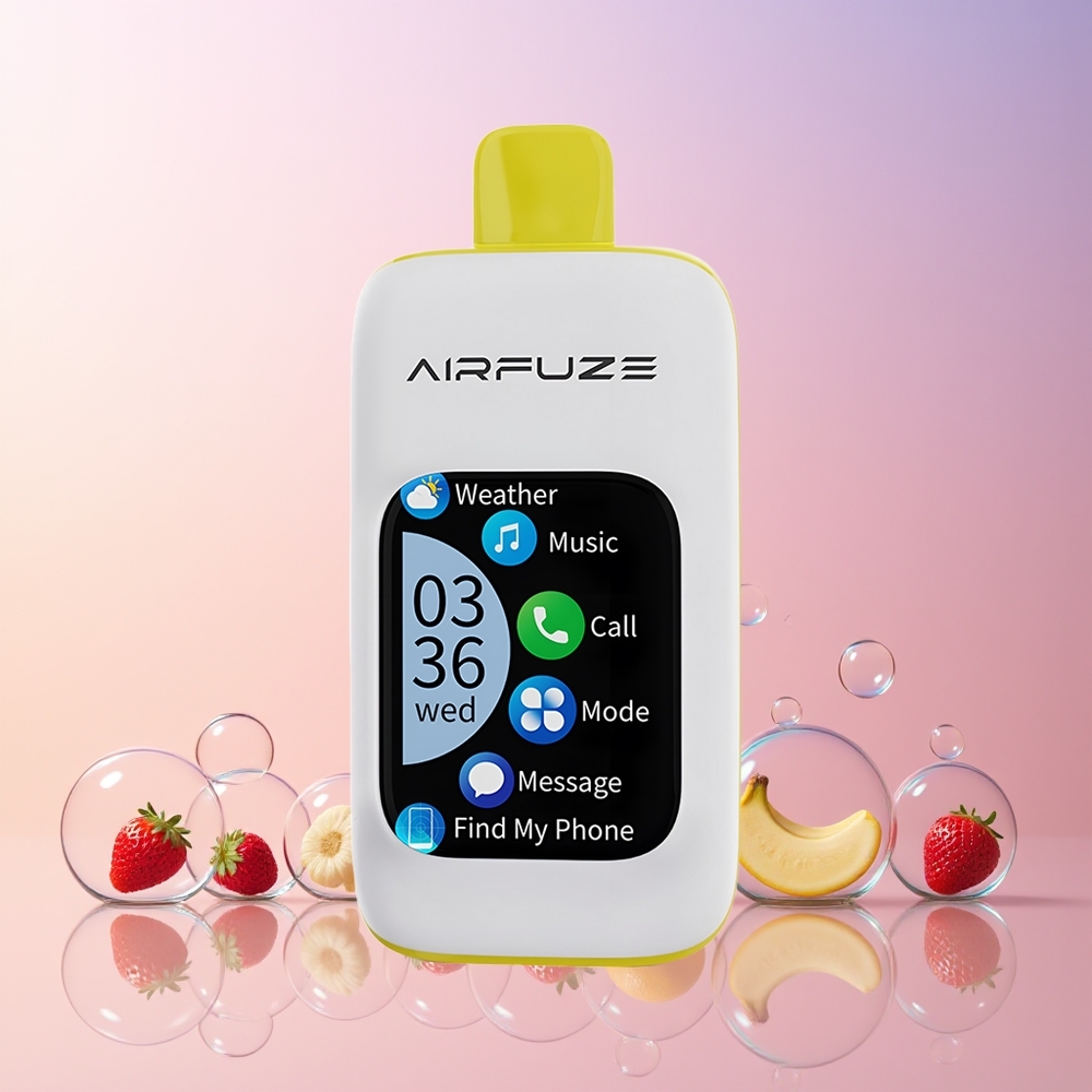 Australia Wholesale AirFuze Smart 30000 Puffs Disposable Vape – 5% Nicotine, 900mAh Battery, Type-C Charging, Strawberry Banana
