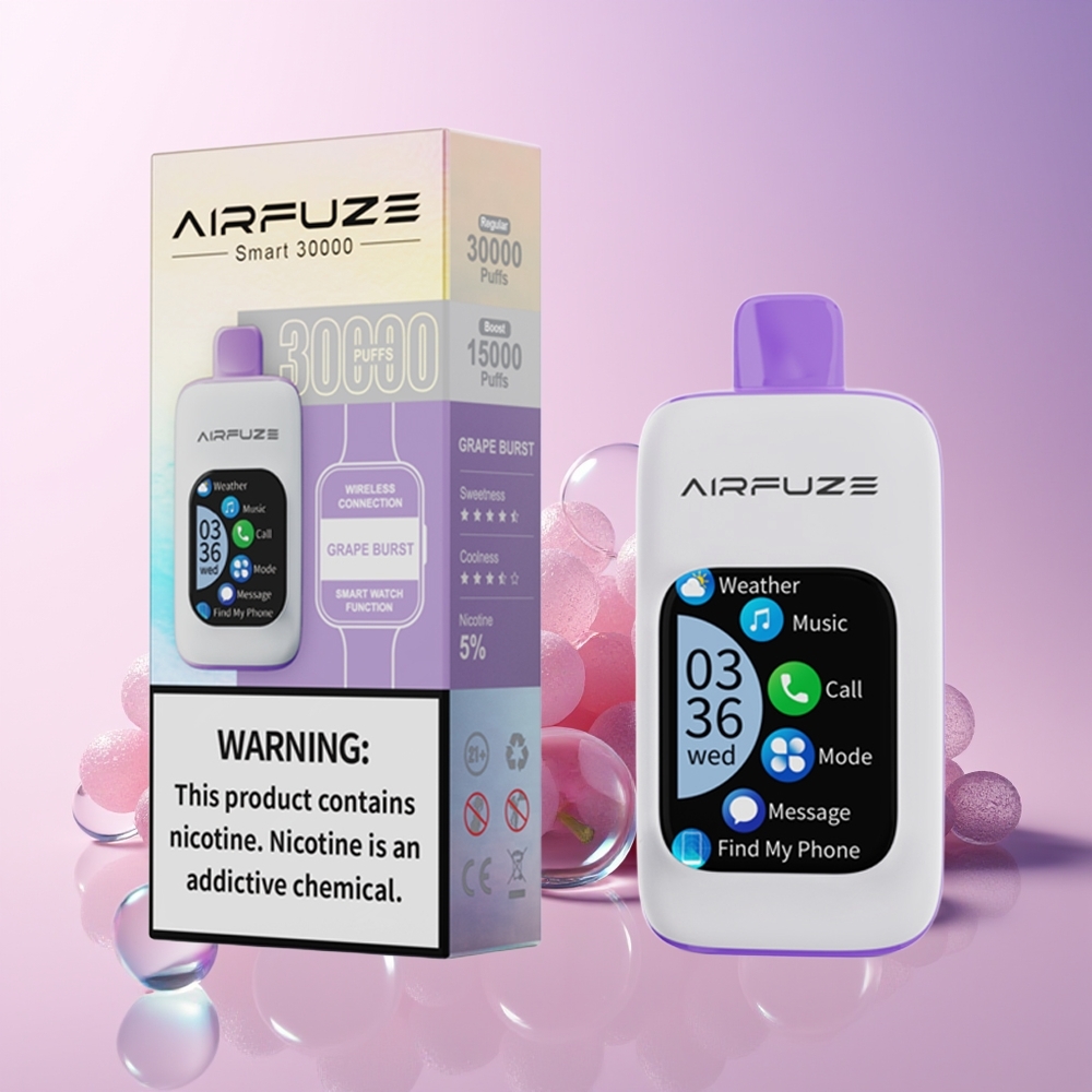Australia Wholesale AirFuze Smart 900mAh 30000 Puffs Disposable Vape – Grape Burst
