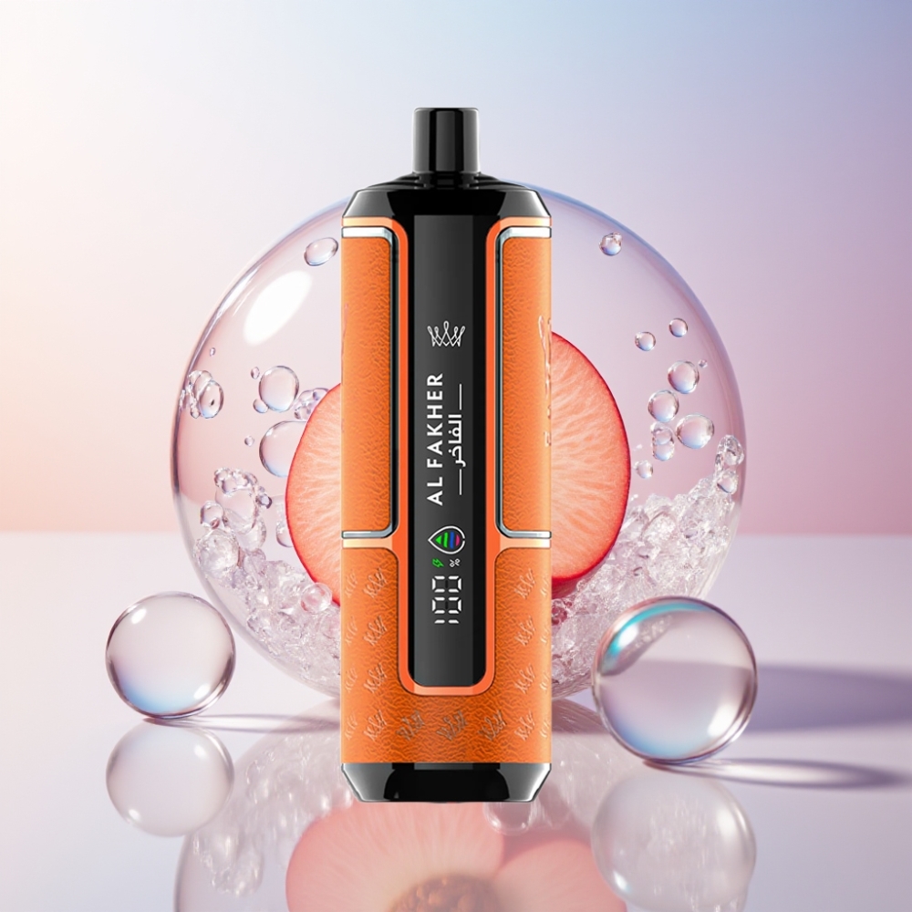 Al Fakher Crown Bar 15K Hypermax 22ml 600mAh Type-C Australia Wholesale Disposable Vape Kit Peach Ice