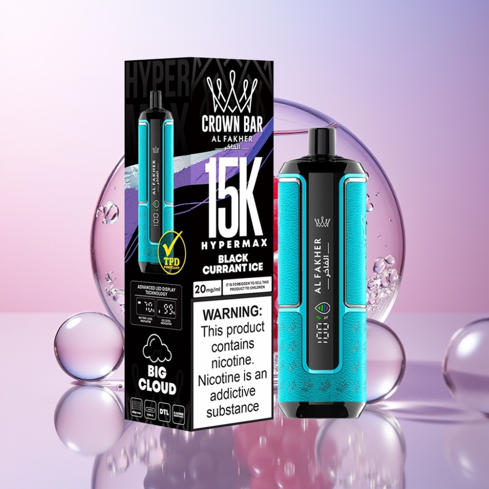 Al Fakher Crown Bar 15K Hypermax Disposable Vape Kit 22ml 600mAh Type-C Australia Wholesale