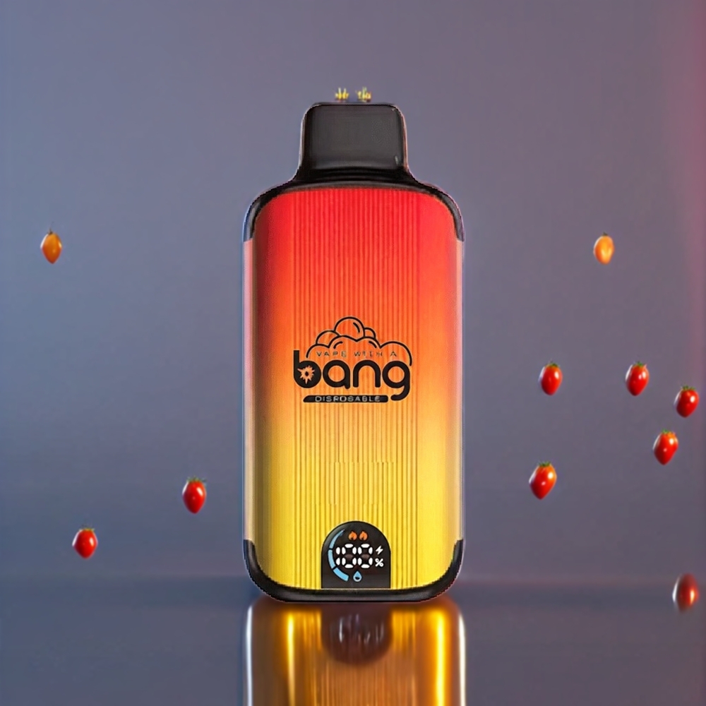 Australia Wholesale Bang 20000 Puffs Disposable Vape – 13400 Battery, Dual Mesh Coil, 5% Nicotine (Strawberry Mango)