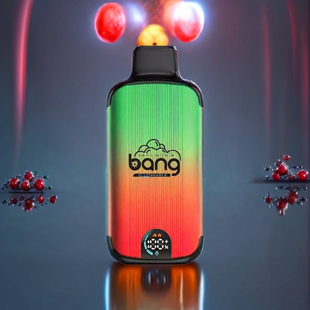 Australia Wholesale Bang 20000 Puffs Disposable Vape – 13400 Battery, Dual Mesh Coil, Smart Screen (Double Apple, 0%-5% Nicotine)