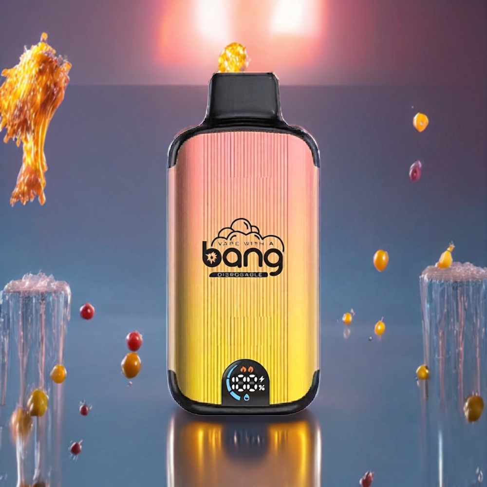 Bang 20000 Puffs Disposable Vape – 13400mAh Battery, Dual Mesh Coil, Peach Ice | Australia Wholesale
