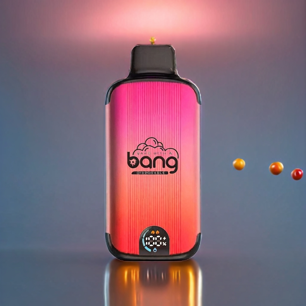 Bang 20000 Puffs Disposable Vape – 13400mAh Battery, Type-C Charging, Dual Mesh Coil | Mango Peach Watermelon | 0%-5% Nicotine | Australia Wholesale