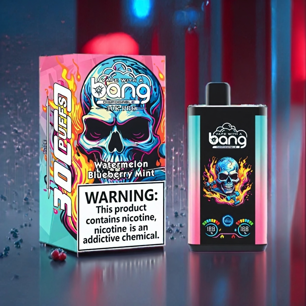 Australia Wholesale Bang 30K Pro 30000 Puffs Disposable Vape – 36mL Dual-Flavor System (Watermelon & Blueberry Mint)
