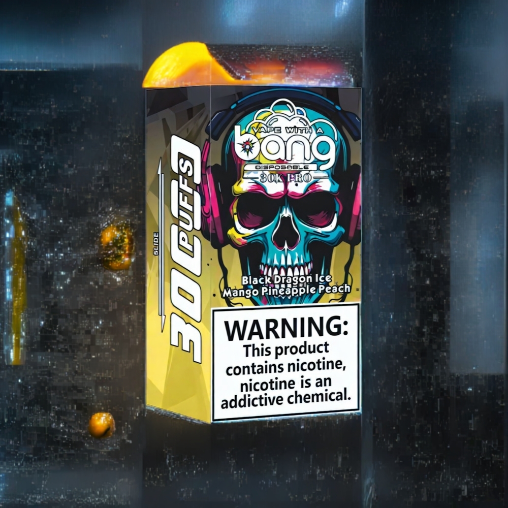Australia Wholesale Bang 30K Pro 30000 Puffs Dual-Flavor Disposable Vape – Black Dragon Ice & Mango Pineapple Peach (36mL, 550mAh, 0-5% Nicotine)