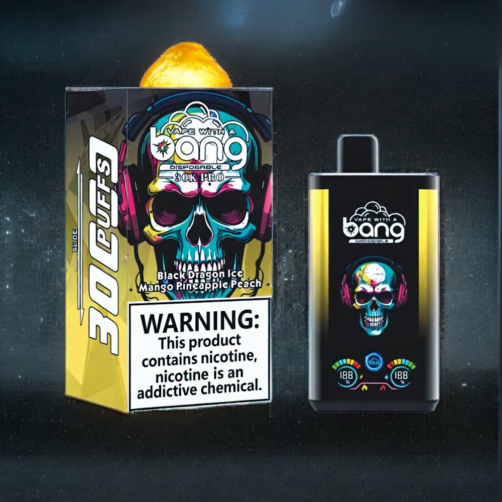 Australia Wholesale Bang 30K Pro 30000 Puffs Dual-Flavor Disposable Vape – Black Dragon Ice & Mango Pineapple Peach (36mL, 550mAh, 0-5% Nicotine)