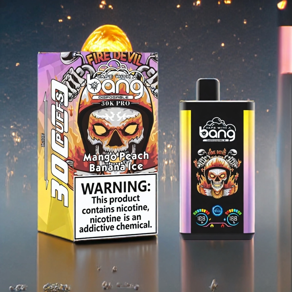 Australia Wholesale Bang 30K Pro 30000 Puffs Dual-Flavor Disposable Vape – Mango Peach & Banana Ice (36mL, 550mAh)