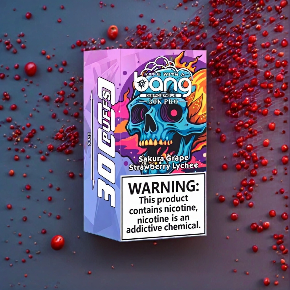 Bang 30K Pro 30000 Puffs Australia Wholesale – Dual-Flavor System, 36ml E-Liquid, 550mAh (Sakura Grape & Strawberry Lychee)