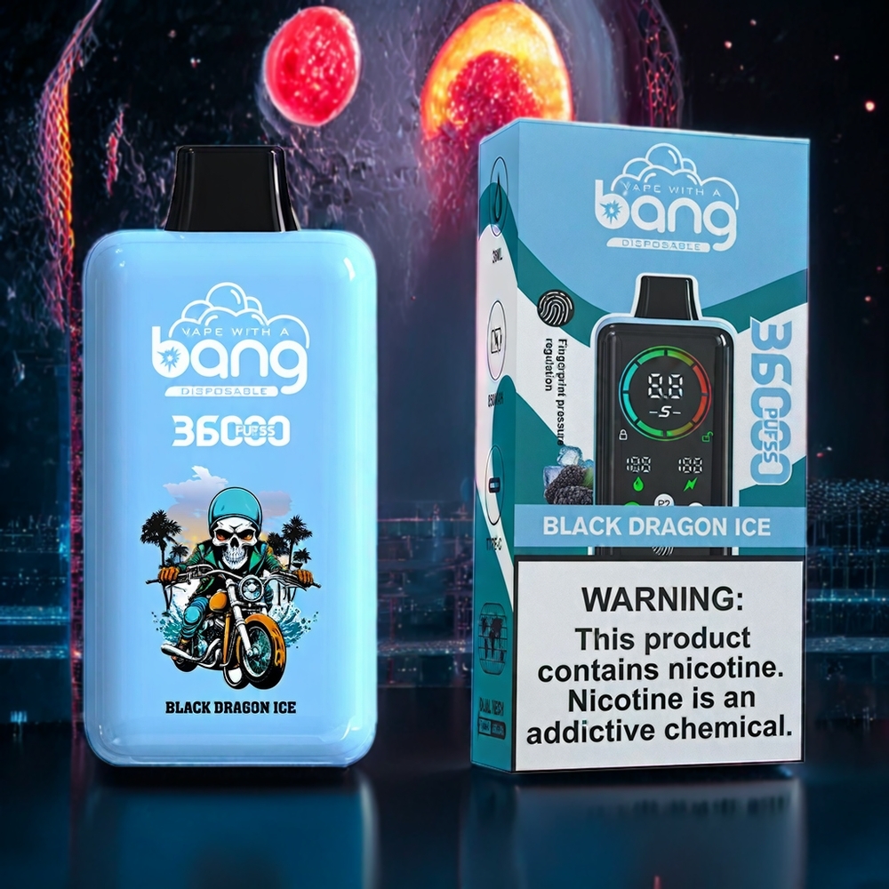 Australia Wholesale Bang 36000 Power Disposable Vape – 36ML E-Liquid, 850mAh Battery, 36000 Puffs (Black Dragon Ice)