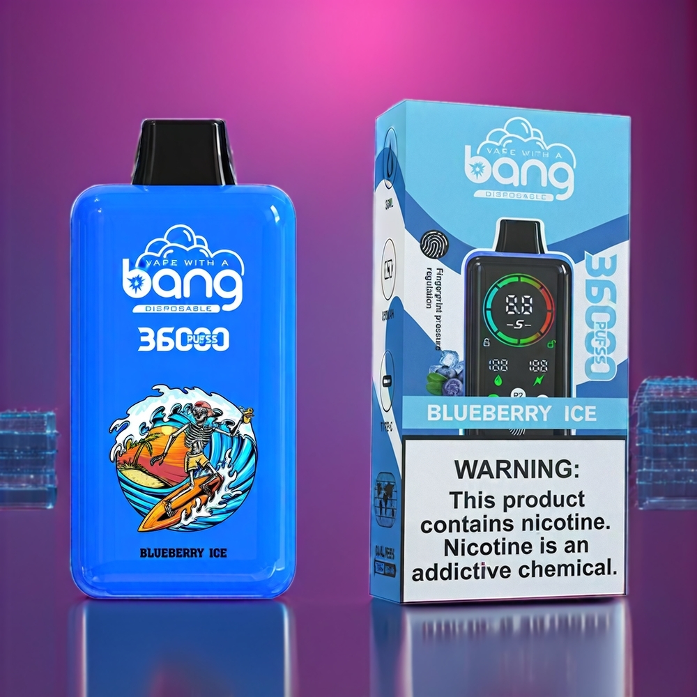 Australia Wholesale Bang 36000 Power Disposable Vape – 36mL/36000 Puffs, 850mAh Battery (Blueberry Ice)