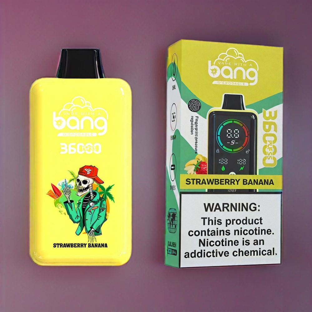 Australia Wholesale Bang 36000 Power Disposable Vape – 36mL E-Liquid, 36000 Puffs, 850mAh (Strawberry Banana)