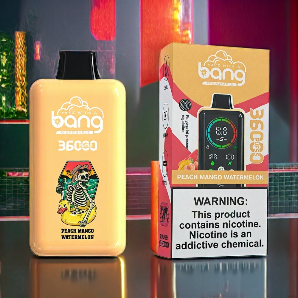 Bang 36000 Power Disposable Vape – 36ML | 850mAh | 36000 Puffs | Peach Mango Watermelon | Australia Wholesale