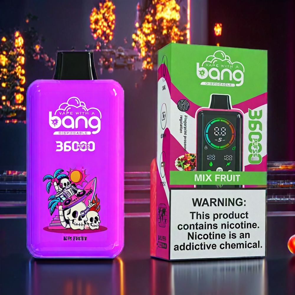 Bang 36000 Power Disposable Vape – 36mL E-Liquid, 850mAh Battery, 36000 Puffs (0%-5% Nicotine) | Australia Wholesale | Mix Fruit Flavor