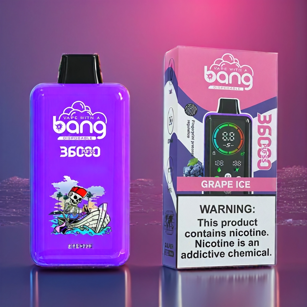 Bang 36000 Power Disposable Vape – 36ml | 36000 Puffs | 850mAh (Australia Wholesale) – Grape Ice