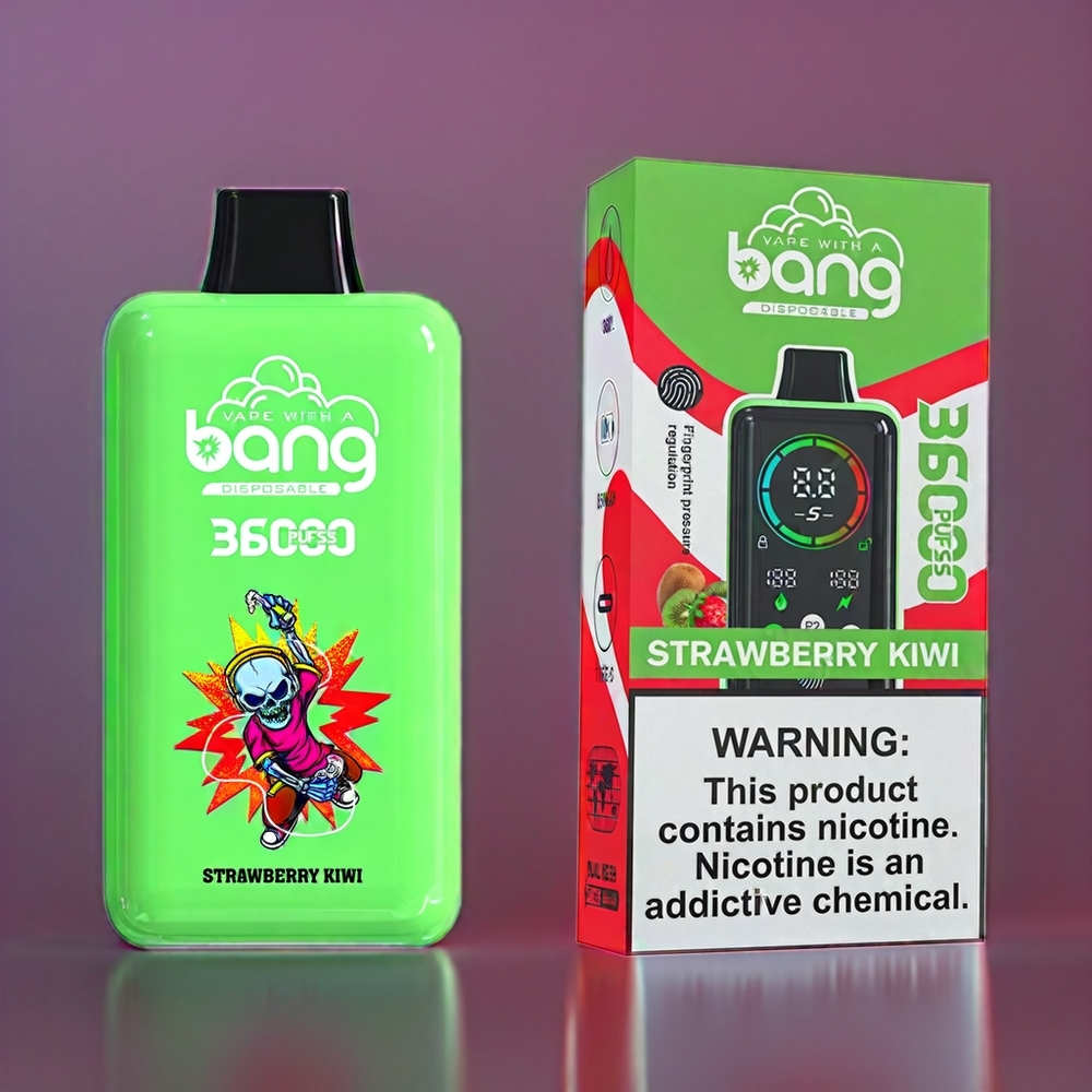 Bang 36000 Power Disposable Vape – 36ml | 850mAh | 36000 Puffs | Australia Wholesale (Strawberry Kiwi)