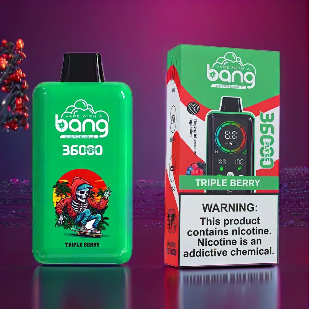 Bang 36000 Power Disposable Vape – 36ml E-Liquid, 850mAh Battery, 36000 Puffs (Australia Wholesale) – Triple Berry