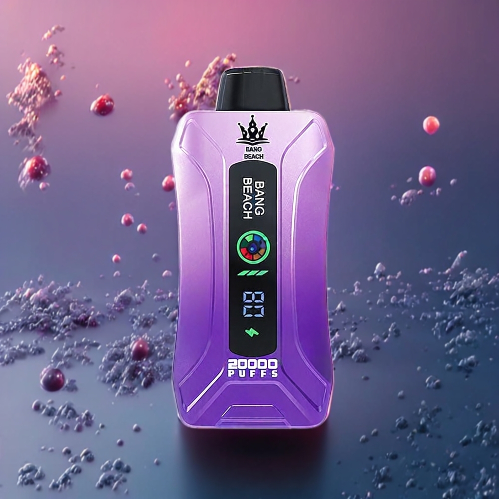 Bang Beach 20000 Puffs Disposable Vape – 35ml E-Liquid, 650mAh Battery (0%-5% Nicotine) | Australia Wholesale | Grape Ice
