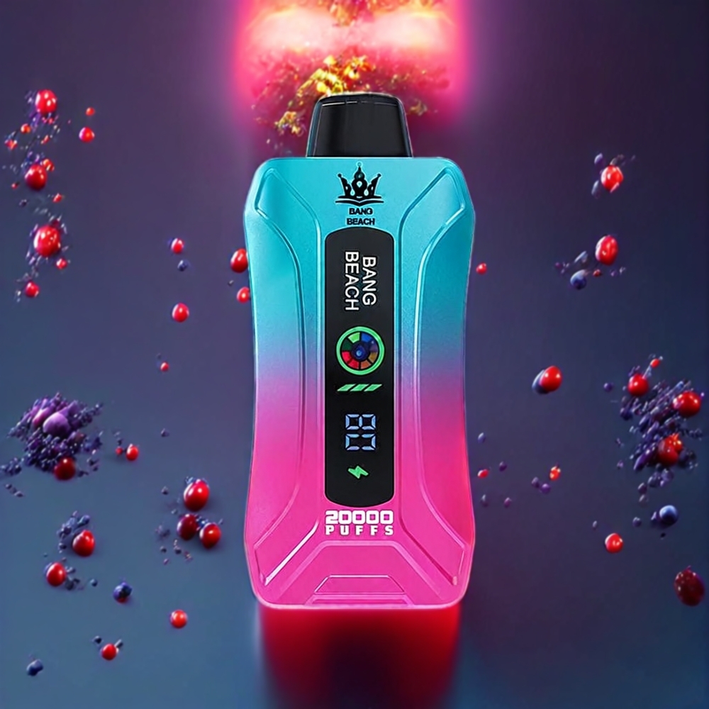 Bang Beach 20000 Puffs Disposable Vape – 35ml E-Liquid, 650mAh Battery, Smart Screen (Mixed Berry) | Australia Wholesale