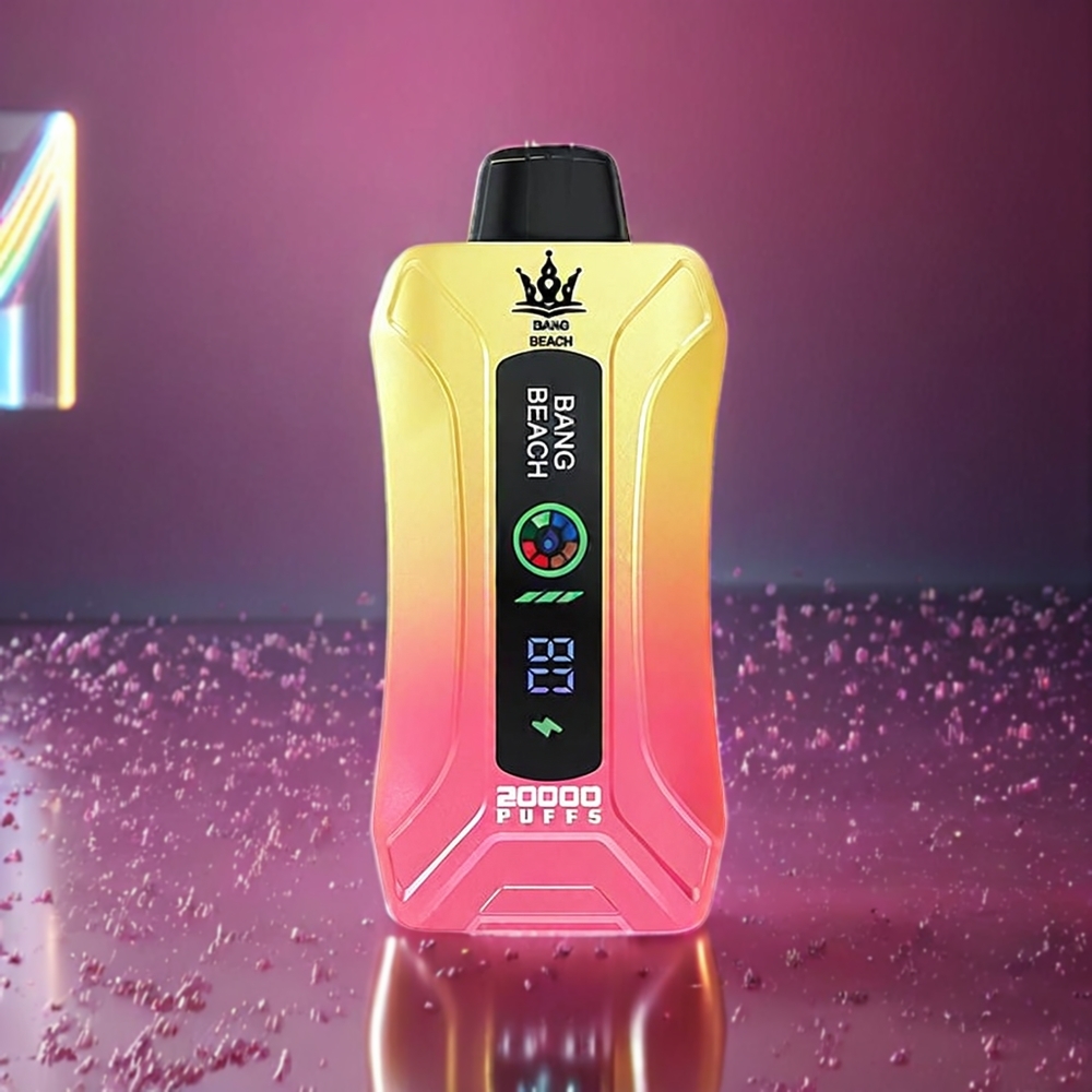 Bang Beach 20000 Puffs Disposable Vape – 35ml E-Liquid, 650mAh Battery, Smart Screen (Pink Lemonade) | Australia Wholesale