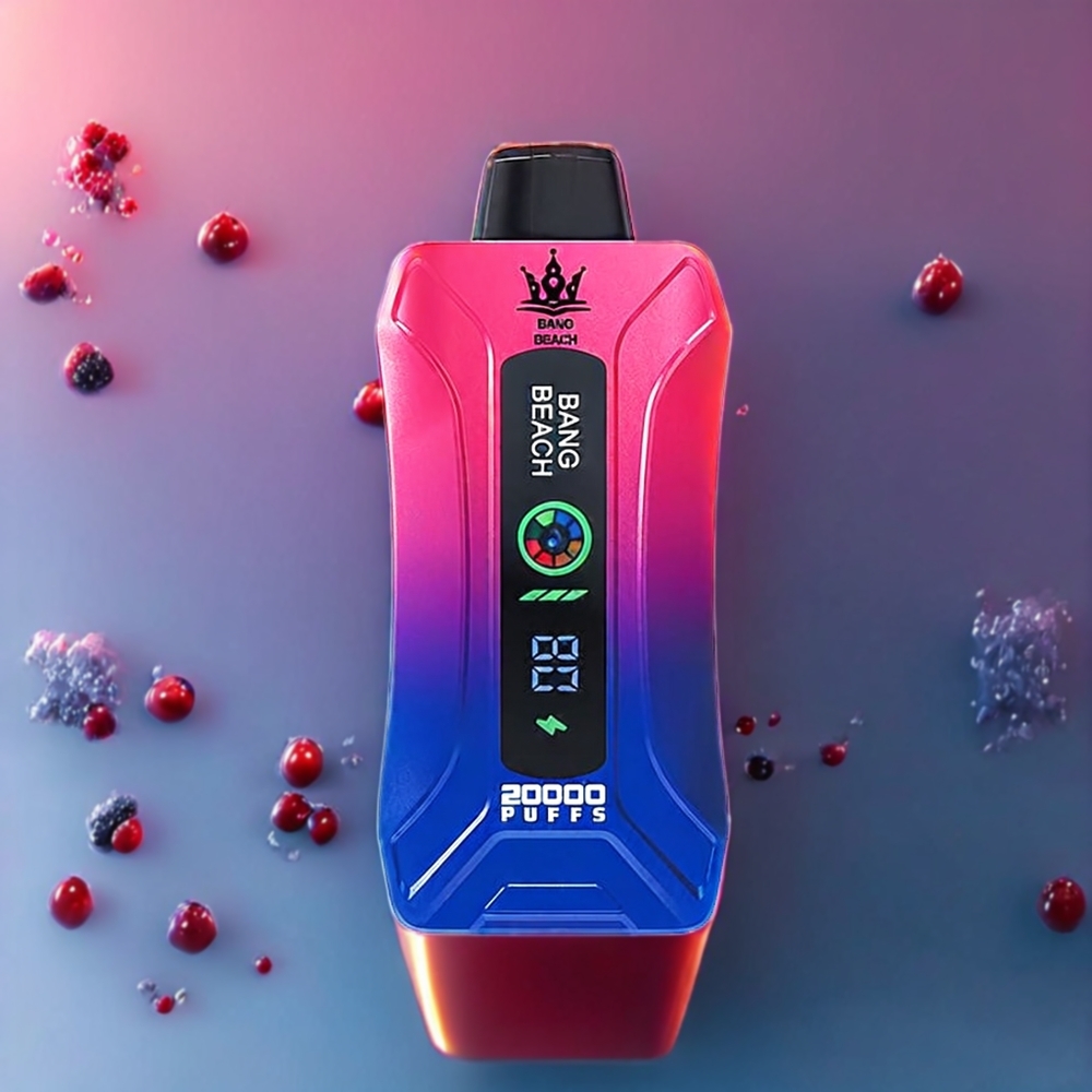 Bang Beach 20000 Puffs Disposable Vape – Triple Berry Ice | 35ml E-Liquid, 650mAh Battery, Smart Screen | Australia Wholesale