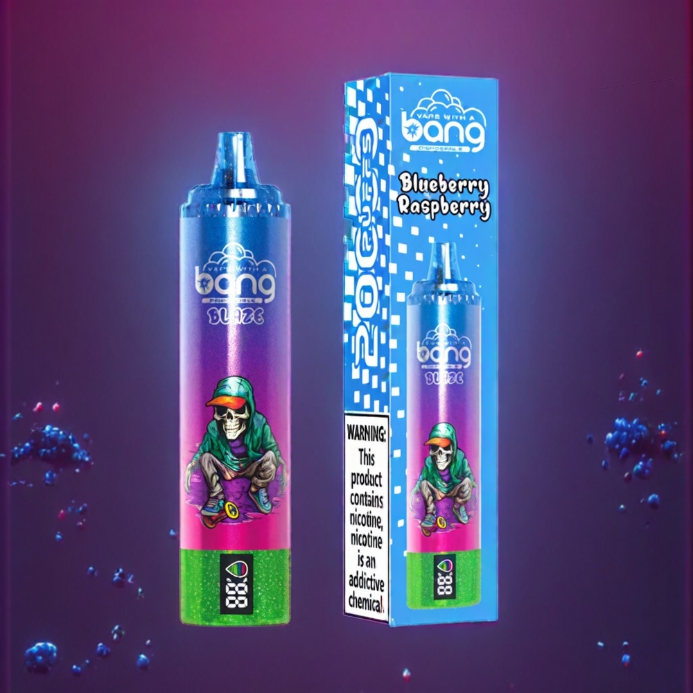 Australia Wholesale Bang Blaze Tornado 20000 Puffs Disposable Vape – Blueberry Raspberry, Type-C Charging, Customizable Airflow (0%-5% Nicotine)