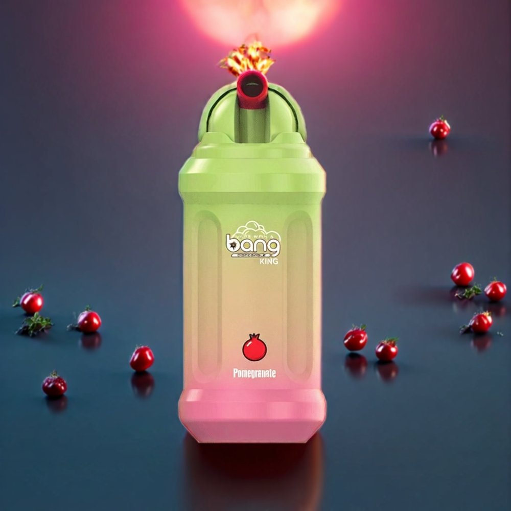 Bang King 12000 Puffs Disposable Vape – 23mL E-Liquid, 650mAh Battery, Mesh Coil (Pomegranate) | Australia Wholesale