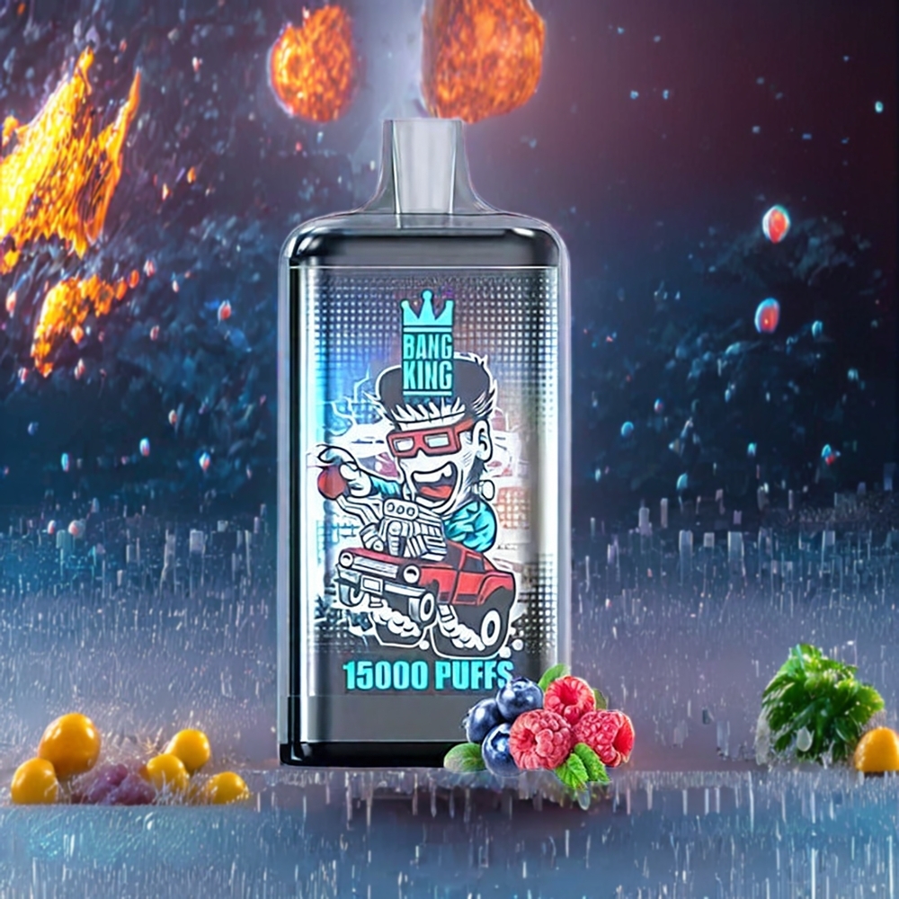 Bang King 15000 Puffs Australia Wholesale – Blue Razz Ice | 21mL E-Liquid, 550mAh Battery, 0%-5% Nicotine