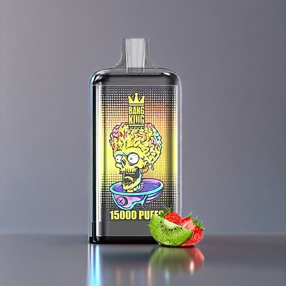 Bang King 15000 Puffs Disposable Vape – 21ml E-Liquid, 550mAh Battery (0%-5% Nicotine) | Australia Wholesale | Strawberry Kiwi