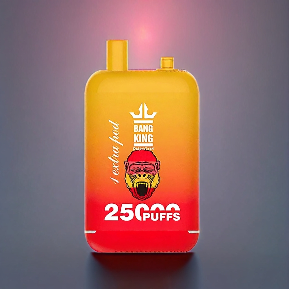 Bang King 25000 Puffs Australia Wholesale - Dual Pod 46ml Mesh Coil Disposable Vape (Strawberry Mango)