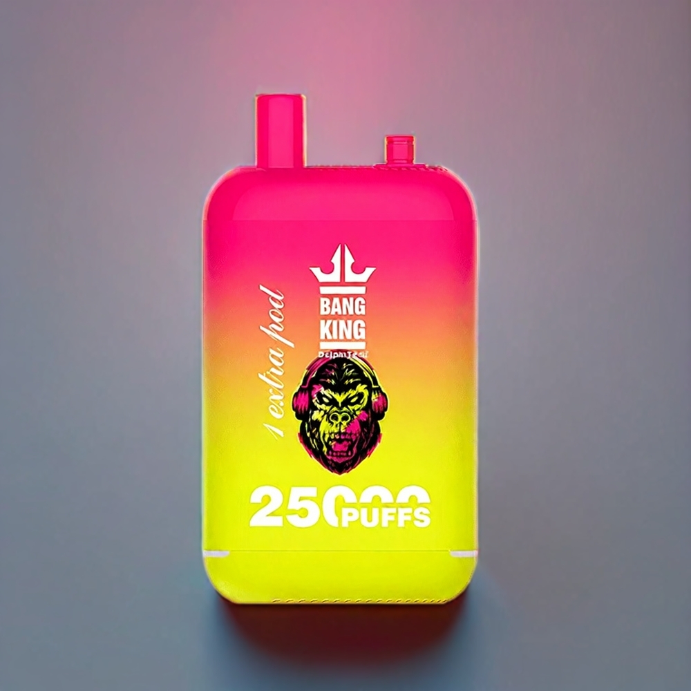 Bang King 25000 Puffs Australia Wholesale - Dual Pod System, 46ml E-Liquid, 650mAh Battery (Strawberry Banana)