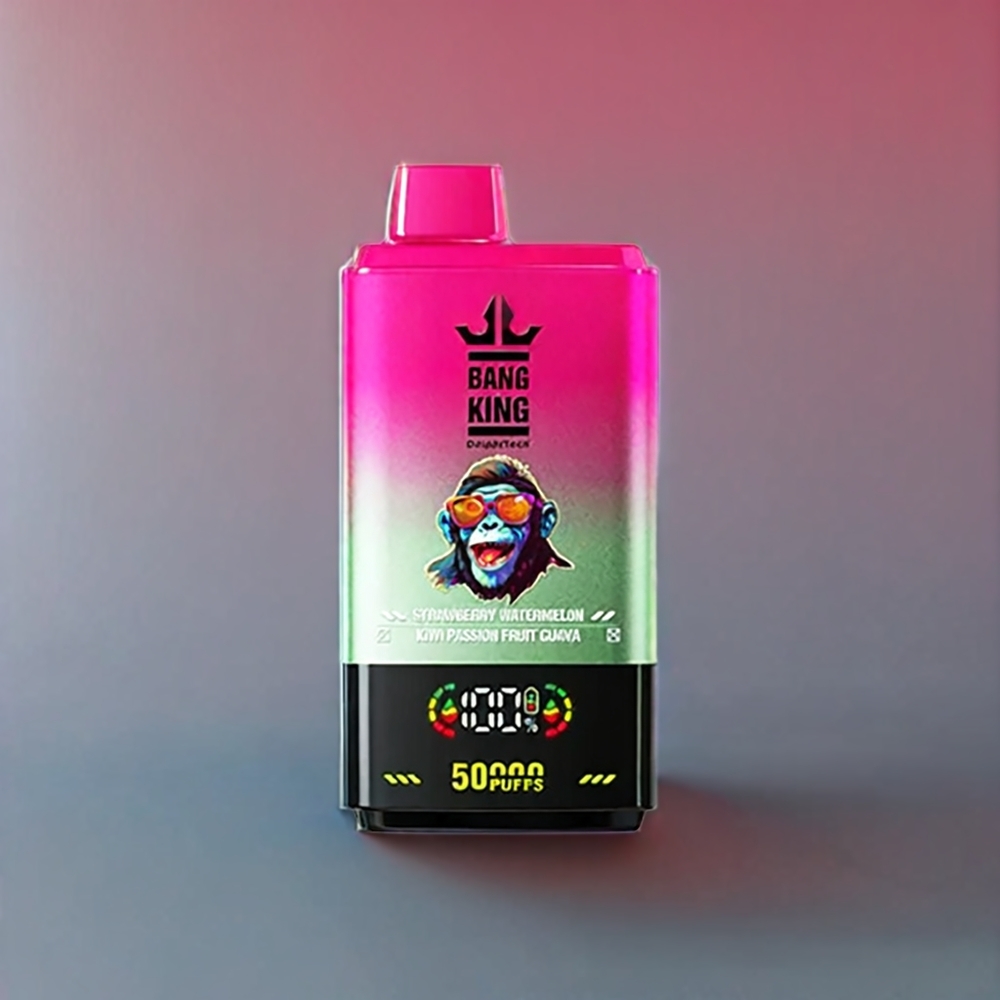Australia Wholesale Bang King 50000 Disposable Vape – 50ml E-Liquid, 850mAh Battery, Type-C Charging (Strawberry Watermelon Kiwi Passion Fruit Guava)
