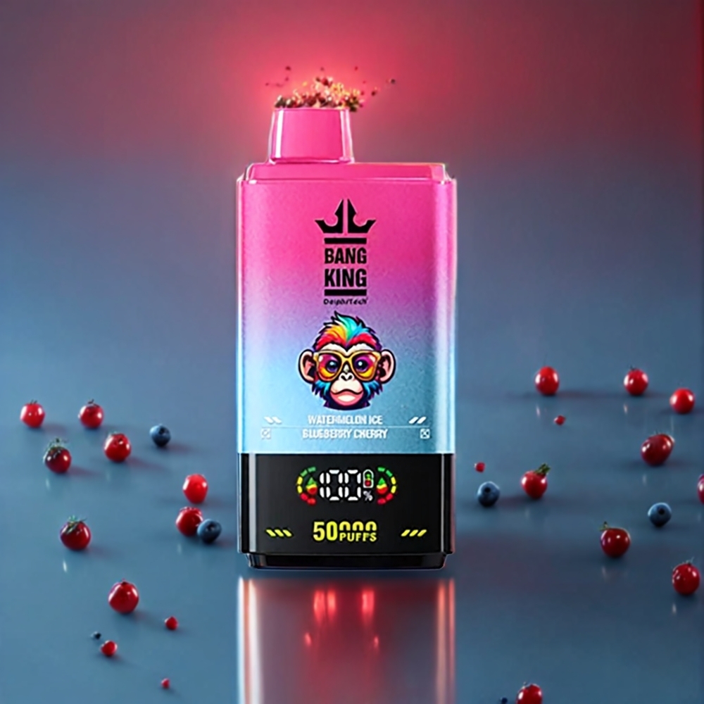Bang King 50000 Australia Wholesale – 50ML Disposable Vape with Mesh Coil & Type-C (Watermelon Blueberry Cherry)