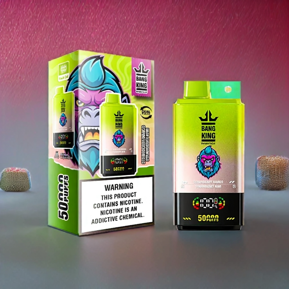 Bang King 50000 Disposable Vape – 50ML 850mAh Mesh Coil, Strawberry Mango Kiwi | Australia Wholesale