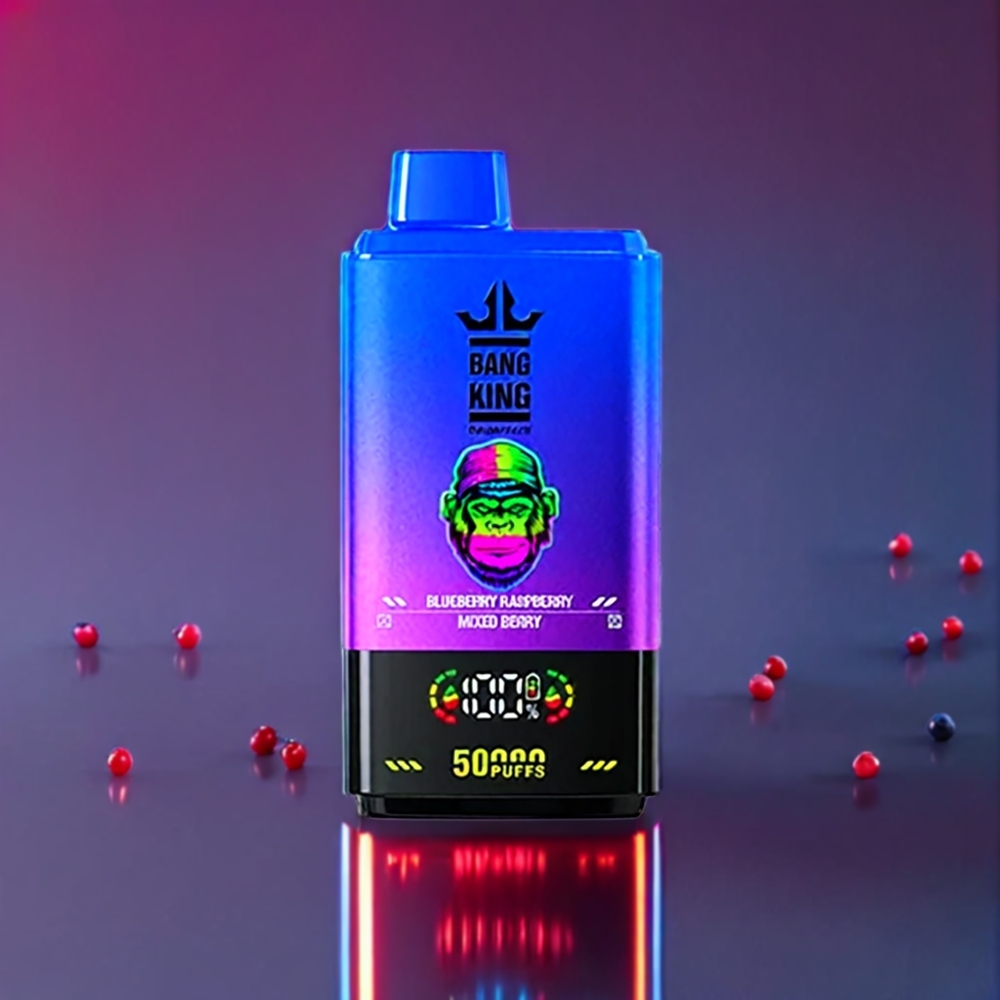 Bang King 50000 Disposable Vape – 50ML E-Liquid, 850mAh Battery, Type-C Charging | Australia Wholesale | Blueberry Raspberry Mixed Berry