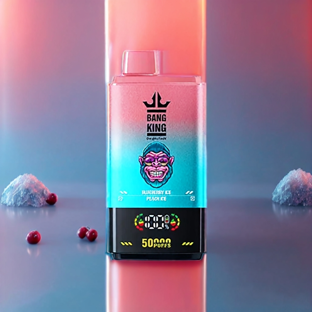 Bang King 50000 Disposable Vape – 50ml/850mAh (Blueberry Ice, Peach Ice) | Australia Wholesale