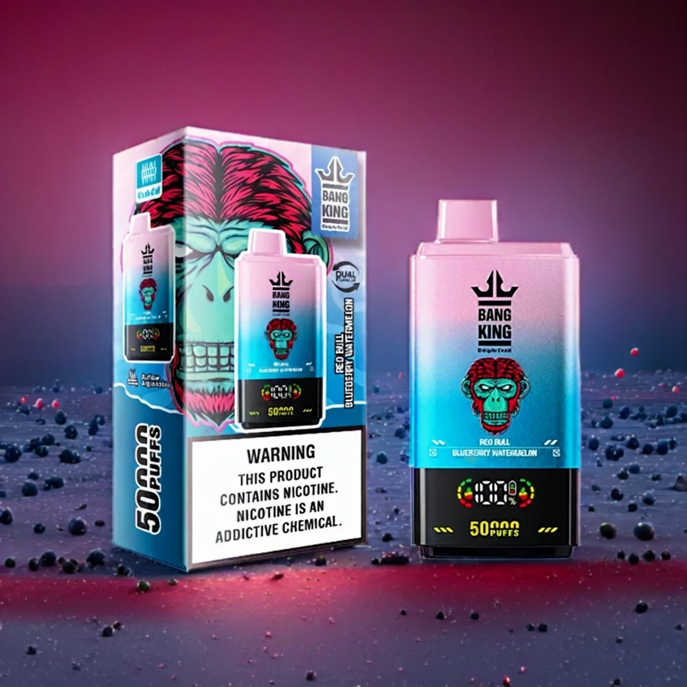 Bang King 50000 Disposable Vape – 50ml | 850mAh | Type-C | Australia Wholesale | Red Bull Blueberry Watermelon