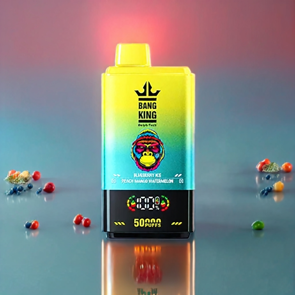 Bang King 50000 Disposable Vape – 50ml E-liquid, 850mAh Battery, Mesh Coil, Type-C Charging | Australia Wholesale | Blueberry Ice, Peach, Mango, Watermelon
