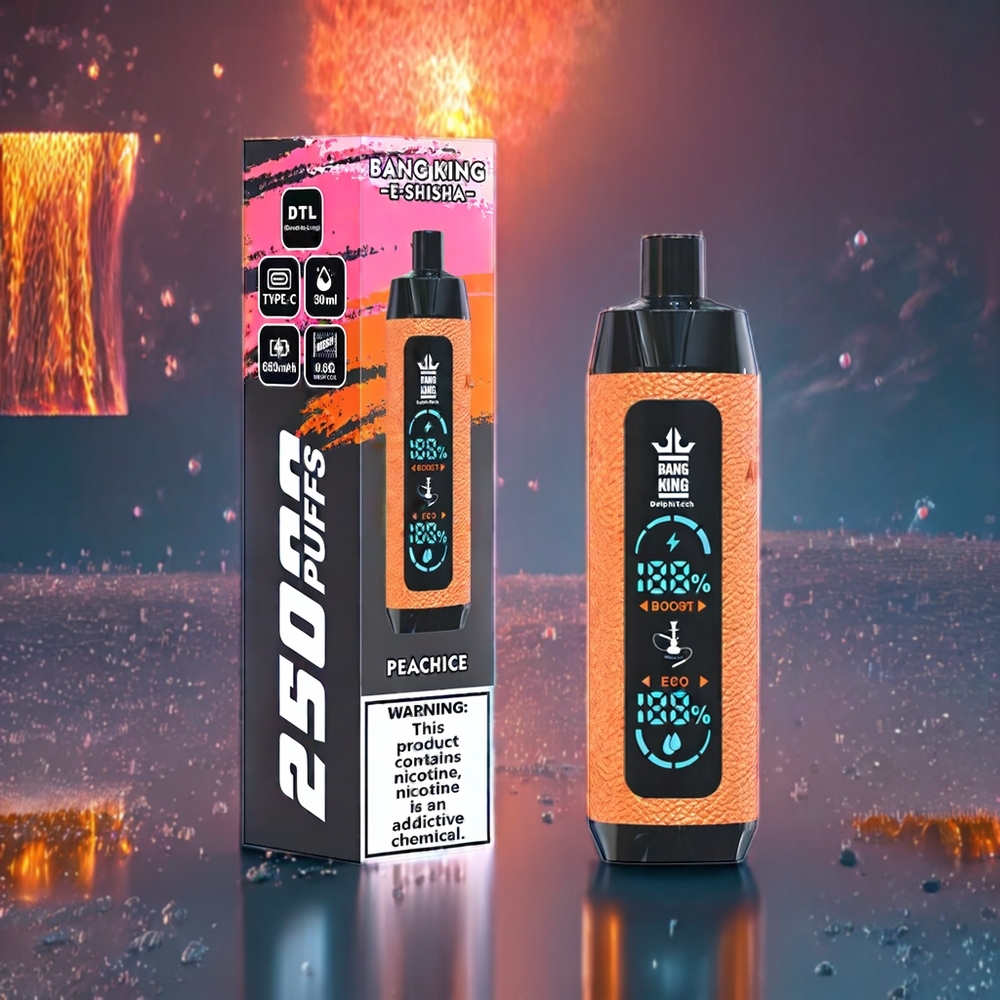Bang King Shisha 25000 Puffs Disposable Vape – 30mL, Mesh Coil, Type-C (Australia Wholesale)