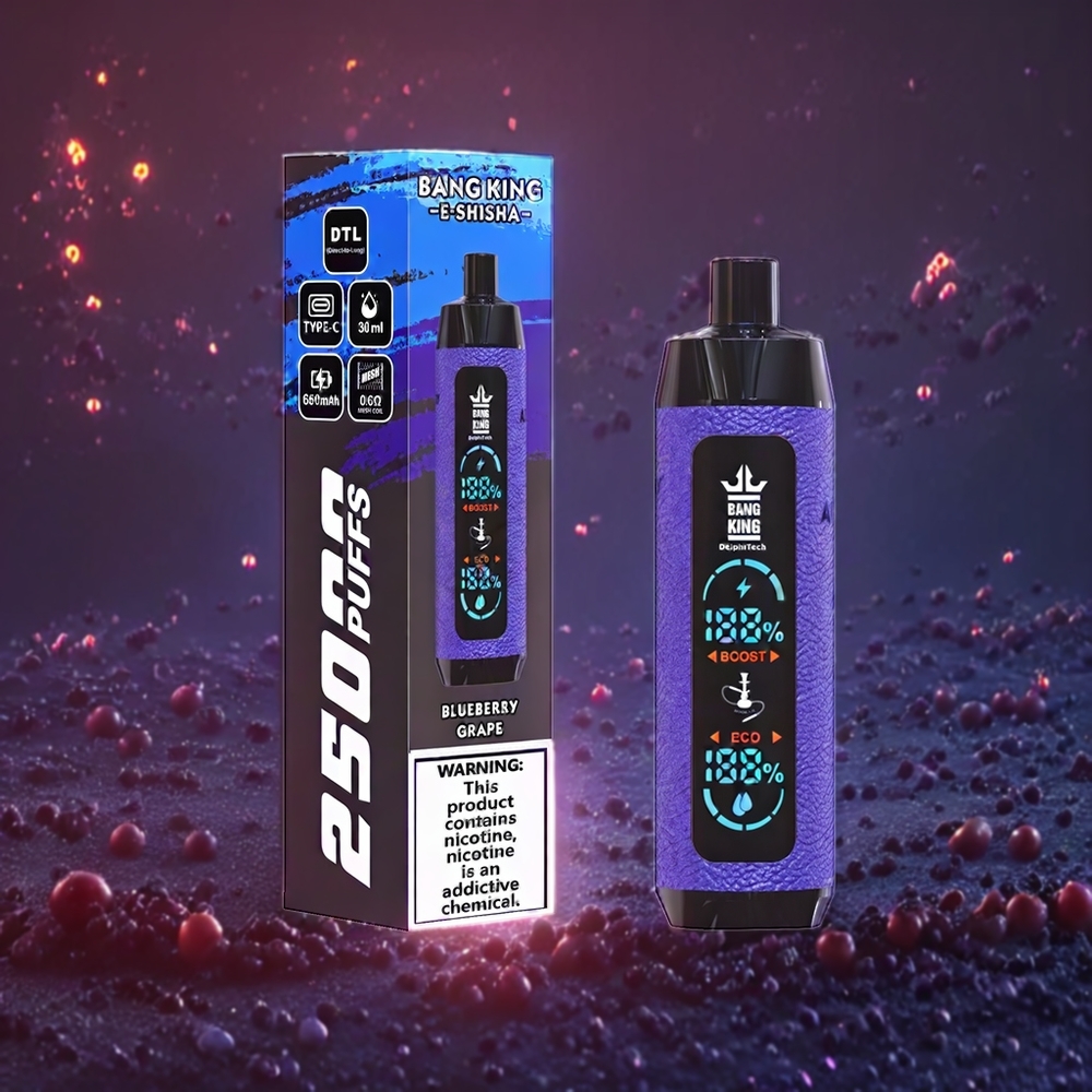 Bang King Shisha 25000 Puffs Disposable Vape – 30ml E-Liquid, Mesh Coil, Type-C Charging (Australia Wholesale)