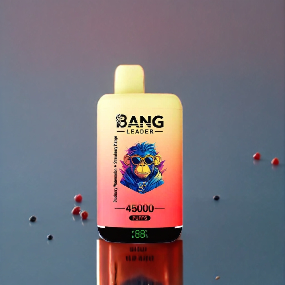 Australia Wholesale Bang Leader 45000 Puffs Disposable Vape – Smart Screen, Dual Flavor, 0-5% Nicotine (Blueberry Watermelon Strawberry Mango)