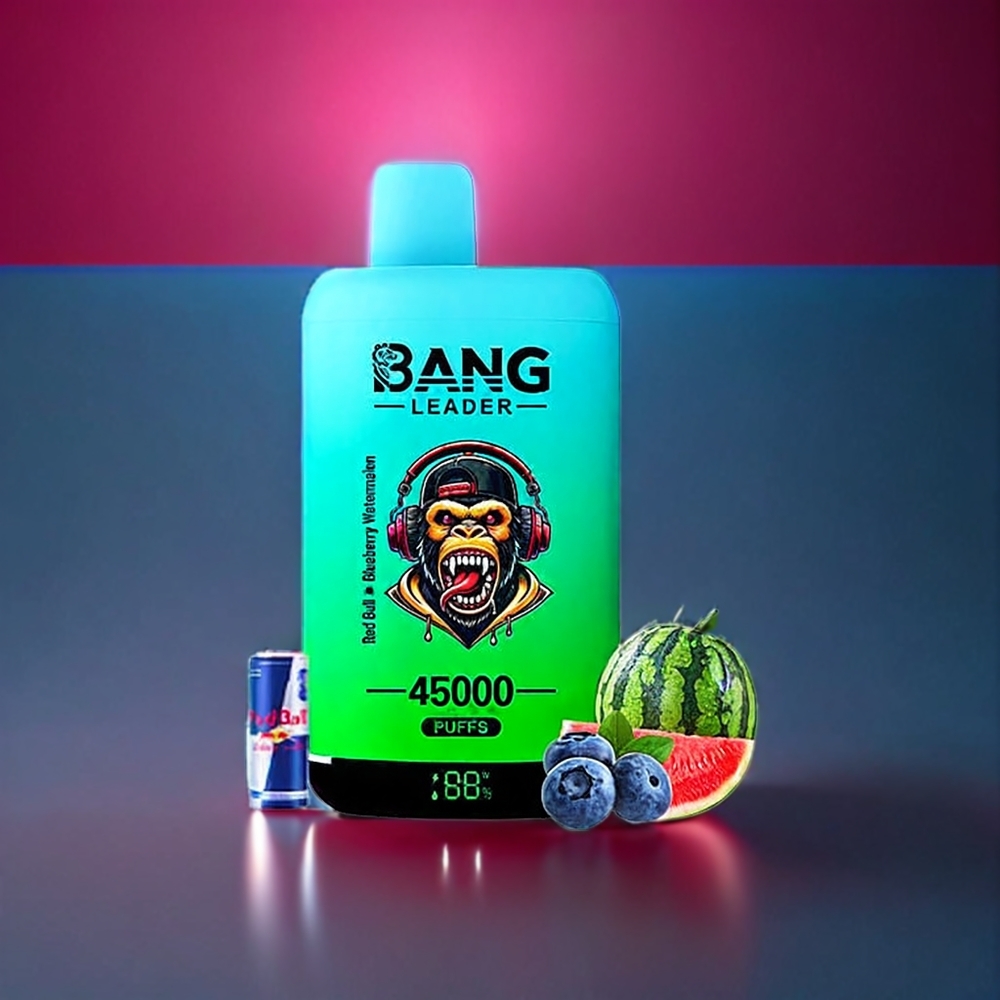 Australia Wholesale Bang Leader 45000 Puffs Disposable Vape – Smart Screen, Dual Flavor (Red Bull Blueberry Watermelon), 0%-5% Nicotine