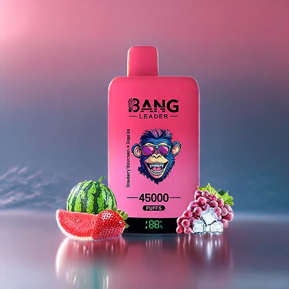 Australia Wholesale Bang Leader 45000 Puffs Disposable Vape – Smart Screen, Dual Flavor (Strawberry Watermelon Grape Ice), 0%-5% Nicotine