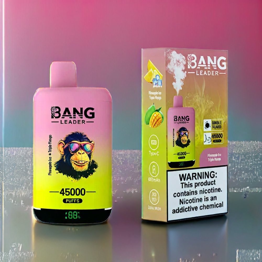 Bang Leader 45000 Puffs Disposable Vape – Dual Flavor, Smart Screen, Australia Wholesale
