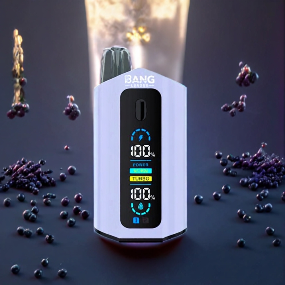 Bang Leader 50000 Puffs Australia Wholesale - 13400mAh Battery, 36mL E-liquid, 2-in-1 Flavors (Black Grape Green Grape)