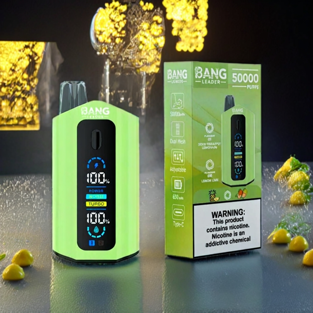 Bang Leader 50000 Puffs Disposable Vape - 36ml E-liquid, 13400mAh Battery, 2-in-1 Flavors (Sour Pineapple Lemonade Lemon Lime) | Australia Wholesale